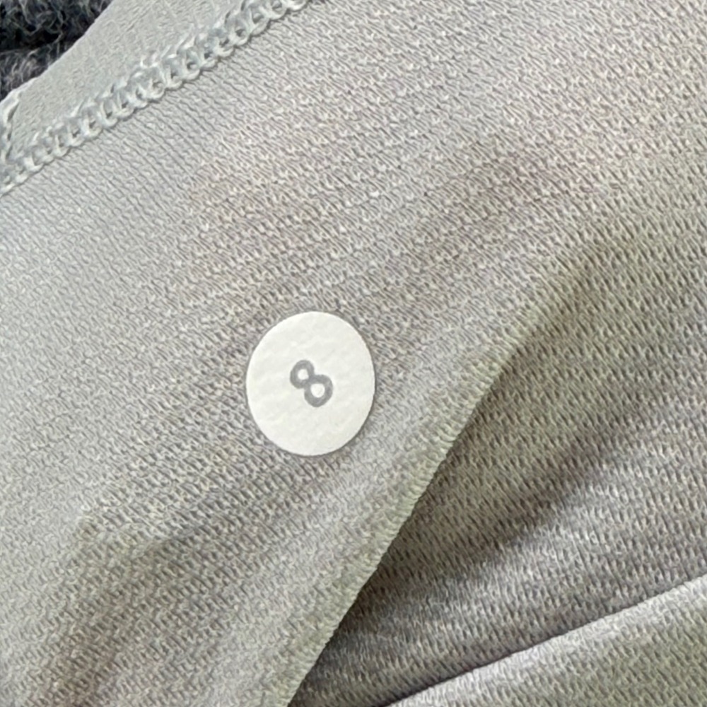 Lululemon‎ Run Swiftly Tech 1/4 Zip Pullover Grey Stripe Orange Accent Womens 8 - Picture 11 of 15